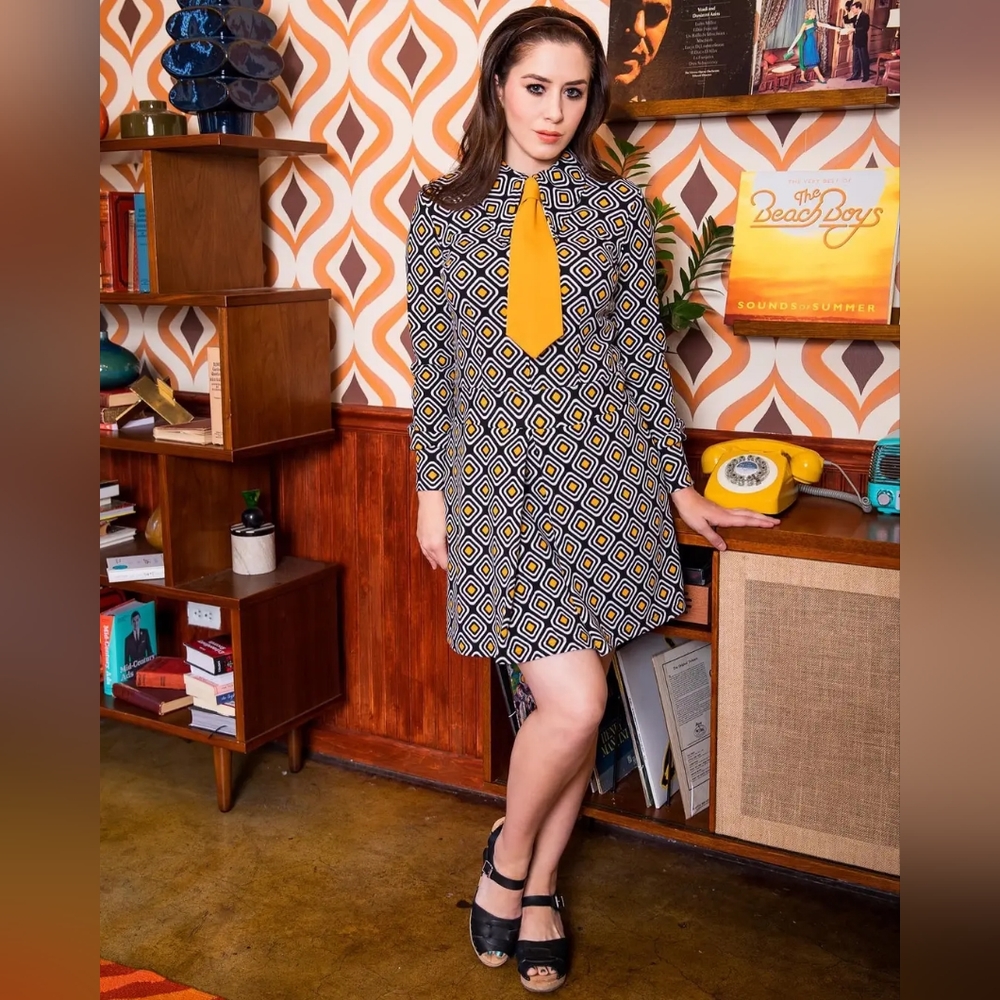 Retrolicious twiggy 60's mod ponte dress
